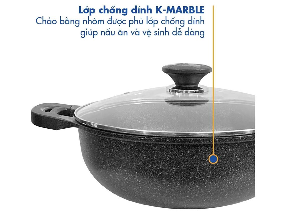 Chảo sâu 2 quai, xửng hấp Korea King KW-32MSI