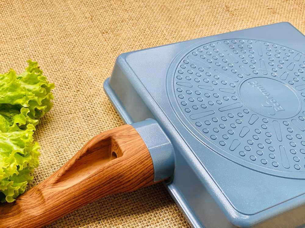 Chảo đúc trứng vân đá Ecoramic EVDE-2023IH (20cm x 23cm)