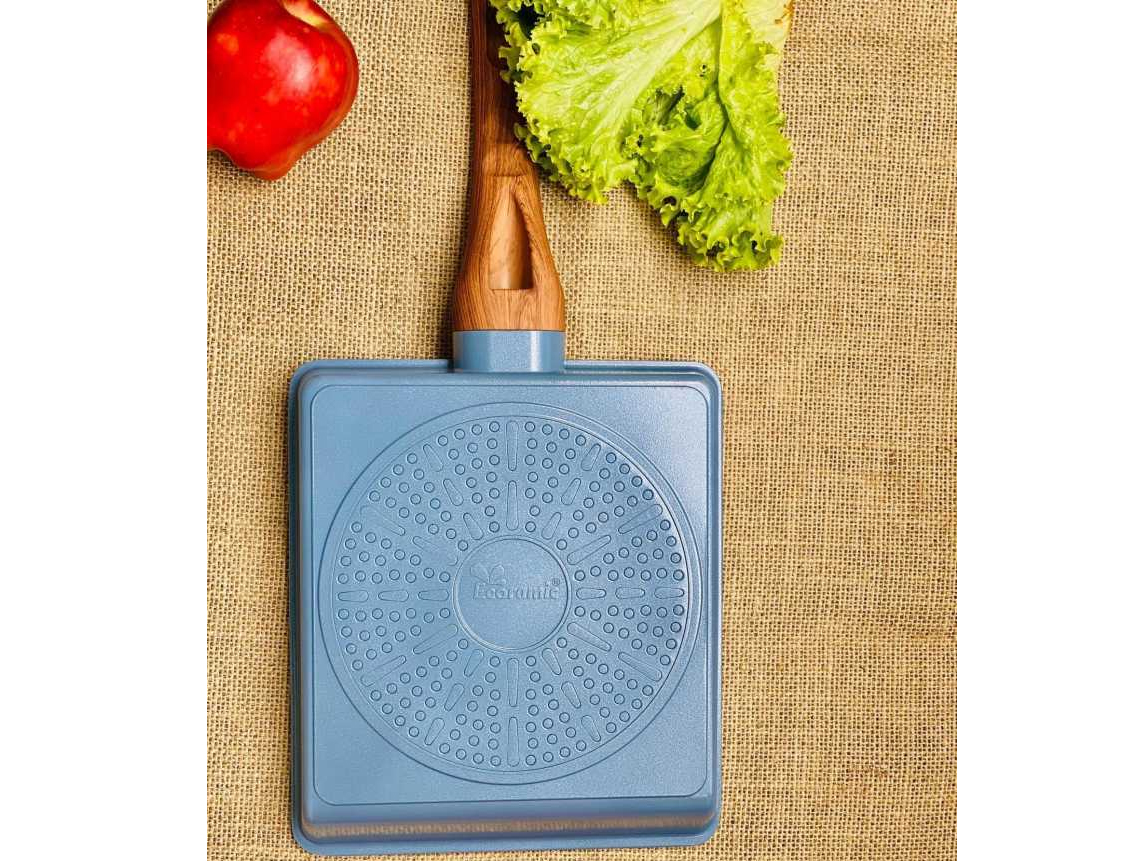 Chảo đúc trứng vân đá Ecoramic EVDE-2023IH (20cm x 23cm)