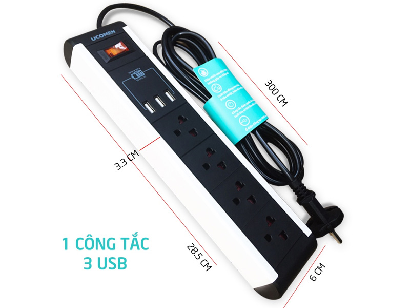 Ổ cắm điện Ucomen PMS-VN2-04KSU3