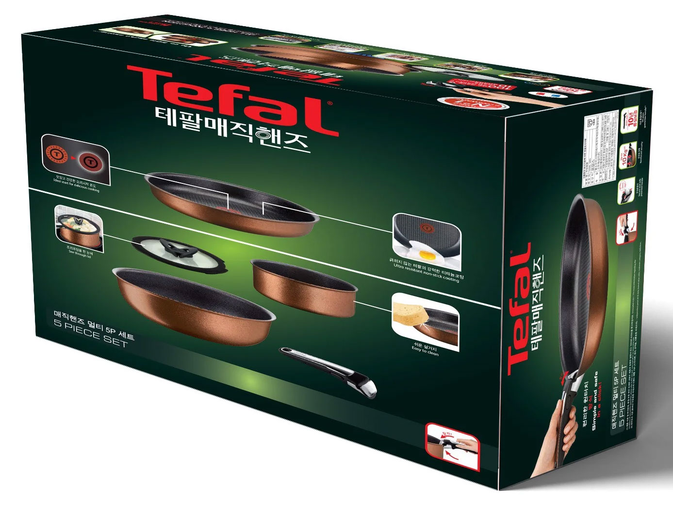 Bộ nồi chảo cán rời 5 món Tefal Ingenio Resource L6759522