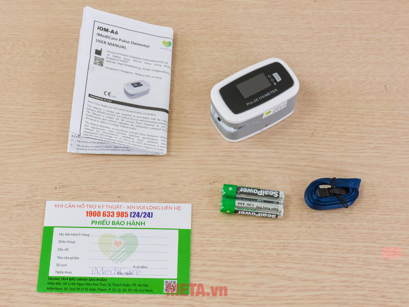 Máy đo nồng độ oxy bão hòa trong máu SpO2 iMediCare iOM-A6