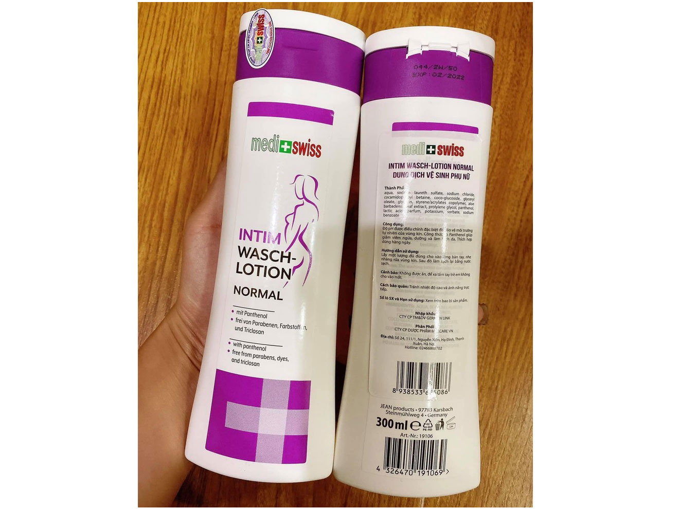 Dung dịch vệ sinh phụ nữ Medi Swiss Itim Wasch Lotion Normal - 300ml