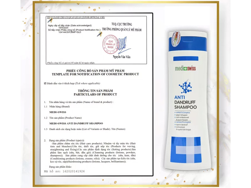 Dầu gội trị gàu Medi Swiss Anti Dandruff