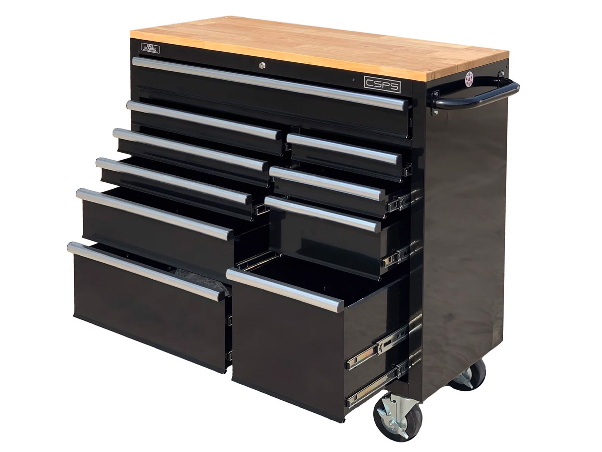 Tủ dụng cụ CSPS 10410 104cm - 10 hộc kéo có mặt ván gỗ