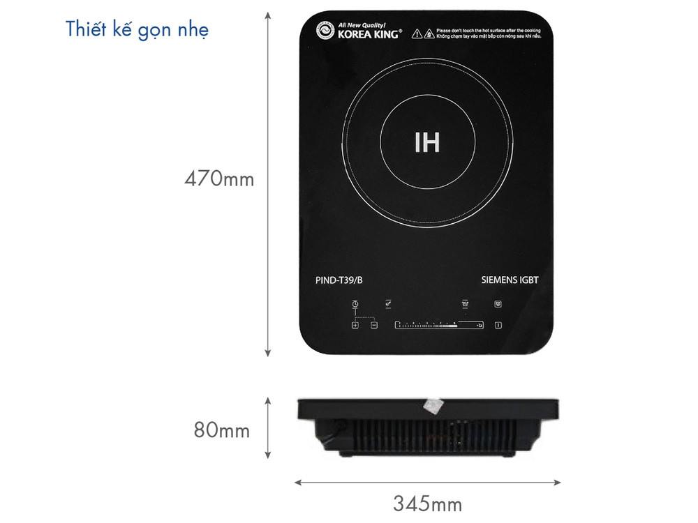 Bếp điện từ đơn Korea King PIND-T39/B