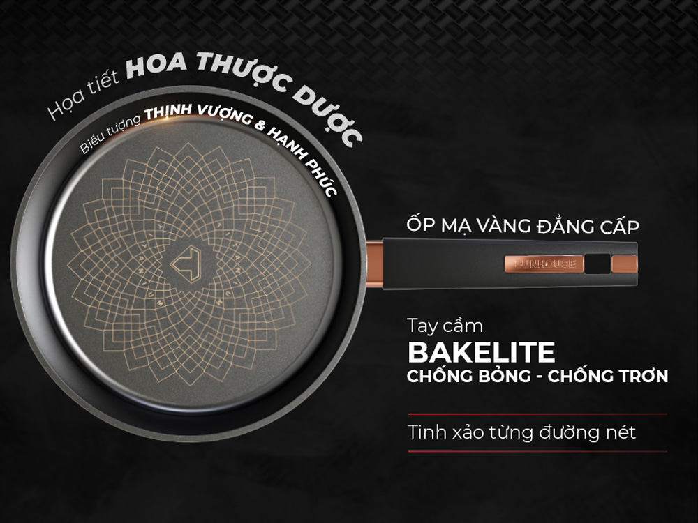 Chảo chống dính Ultra titanium Sunhouse ST28B