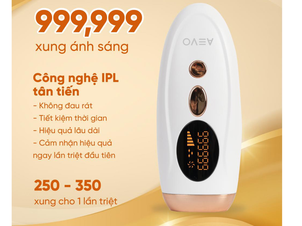 Máy triệt lông AEVO Hair Removal Handset (AE68-117W) Y-002