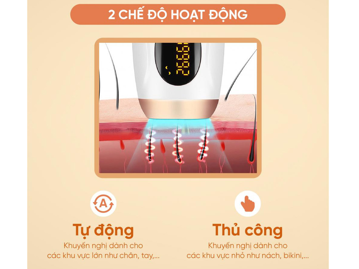 Máy triệt lông AEVO Hair Removal Handset (AE68-117W) Y-002