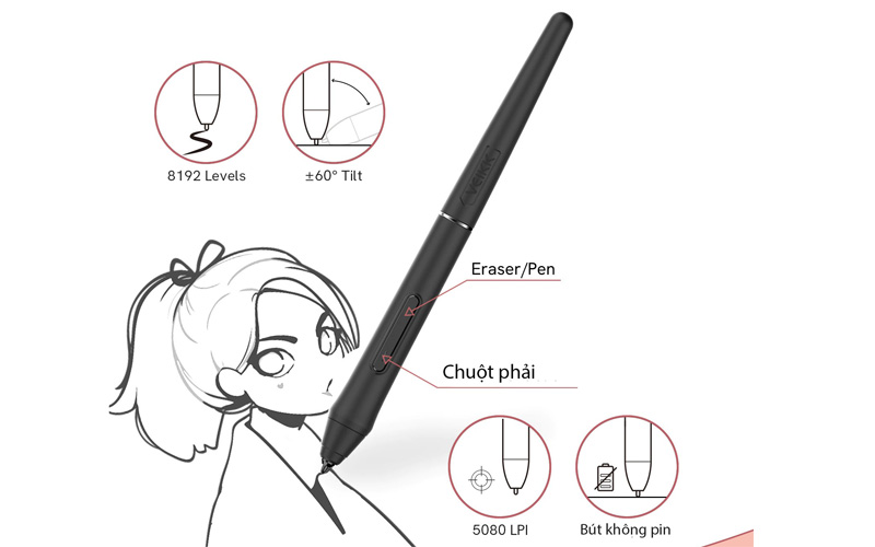 Bảng vẽ cảm ứng Veikk VK640