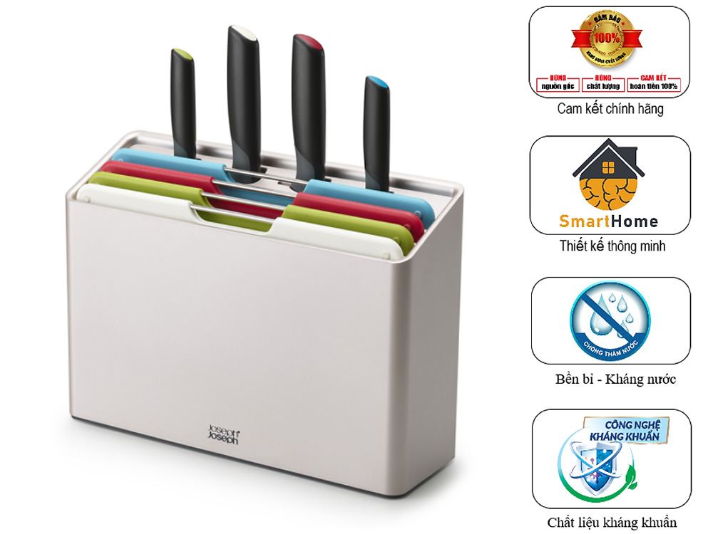 Bộ dao thớt cao cấp 8 món Joseph Joseph Folio - 005028