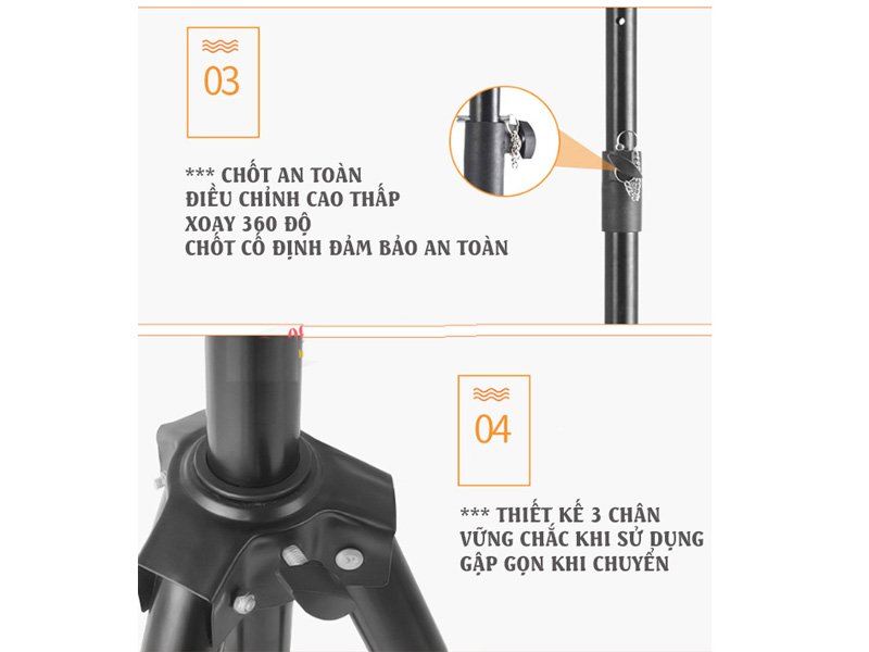 Giá treo tivi 3 chân đứng E1200 xoay 360 độ (32 - 55 inch)