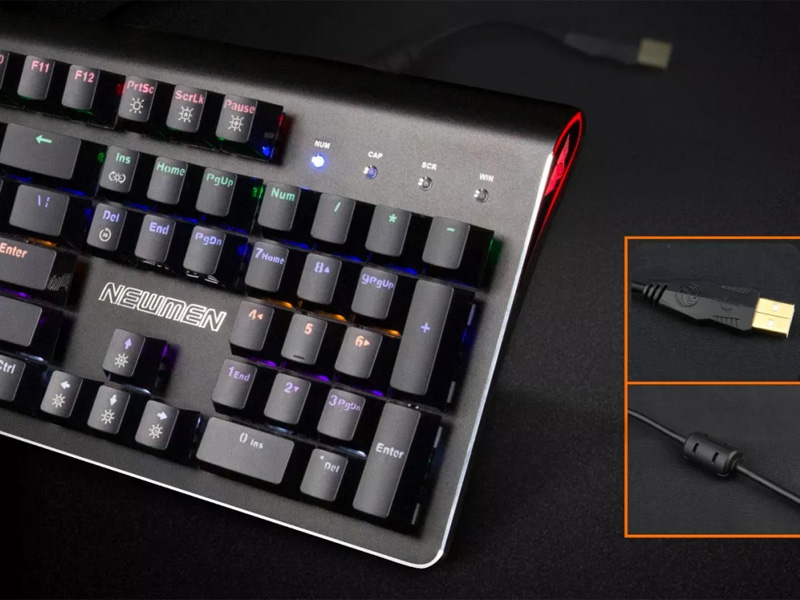 Bàn phím quang cơ Newmen Esport GM390 RGB IP57