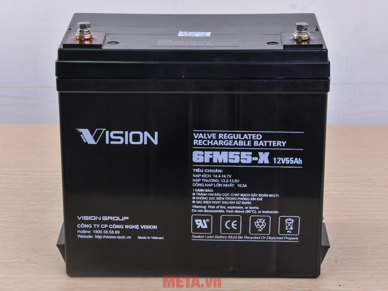 Ắc quy Vision 6FM55-X 12V 55Ah