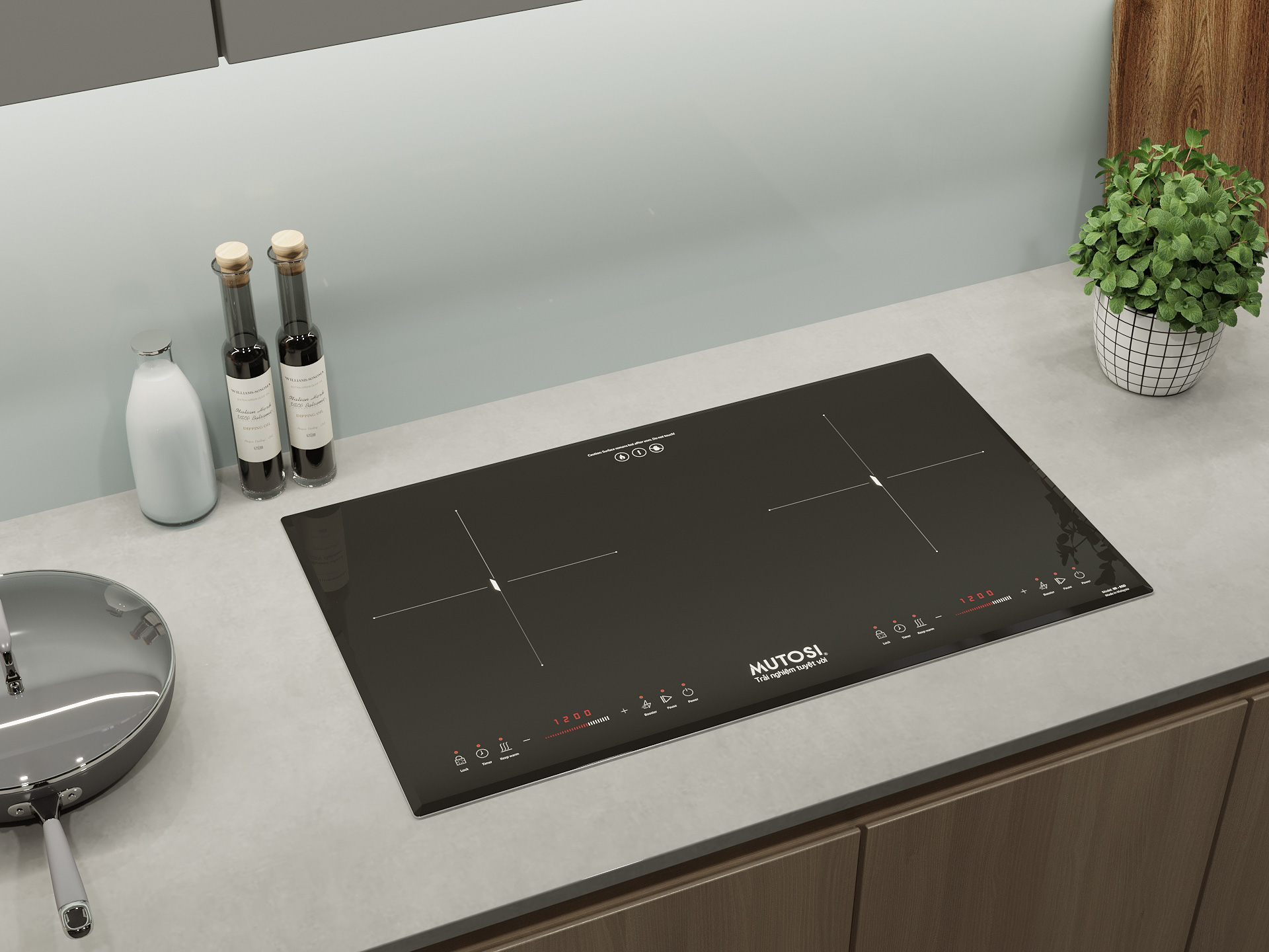 Bếp từ đôi Mutosi MI-95DI - Bếp từ âm