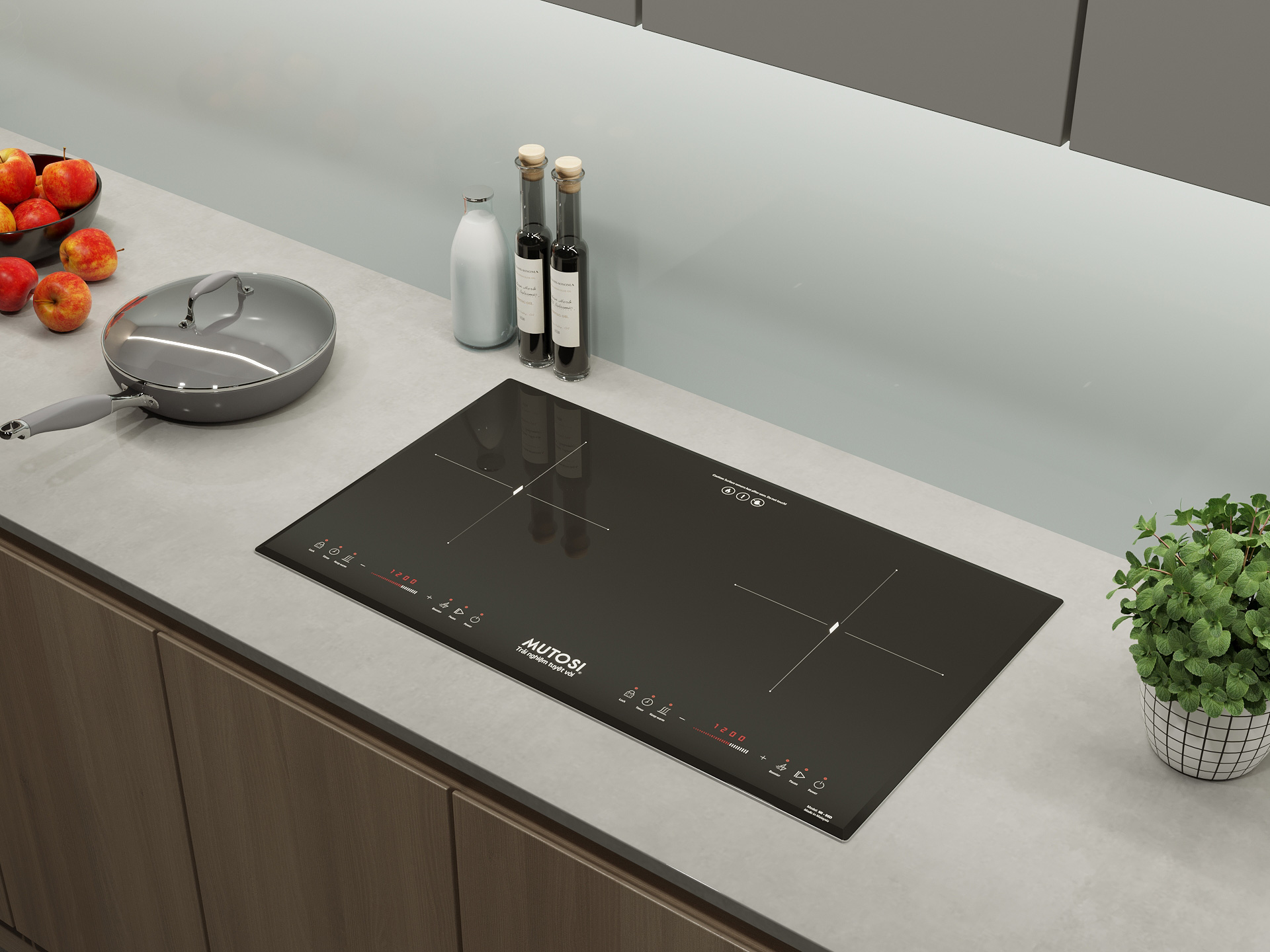 Bếp từ đôi Mutosi MI-95DI - Bếp từ âm