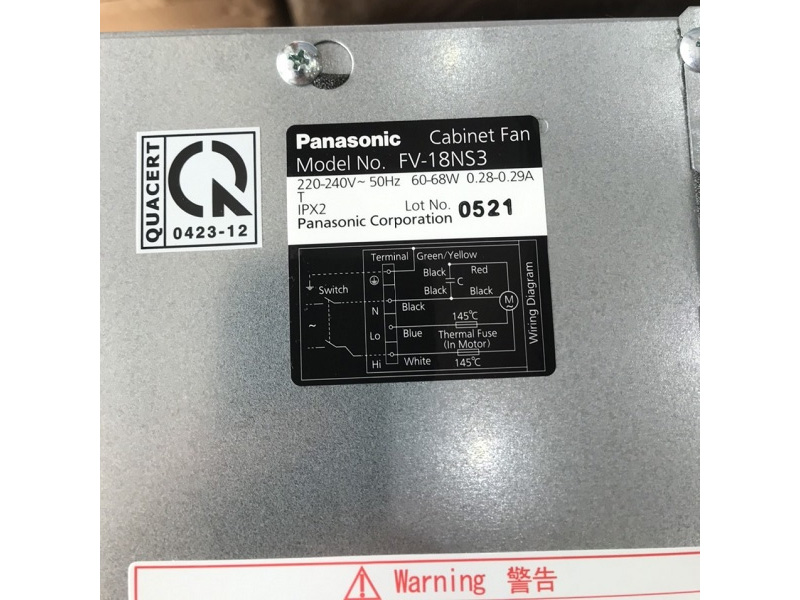 Quạt hút Cabinet Panasonic FV-25NS3