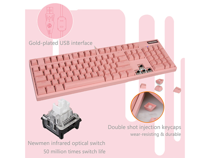 Bàn phím quang cơ Newmen GM520