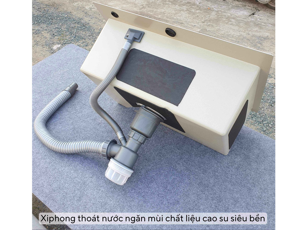 Chậu rửa bát inox Sơn Hà 1 hố HM.X.1C.60.2.3