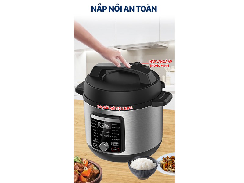 Nồi áp suất điện tử đa năng 6L Coex CP-3214A