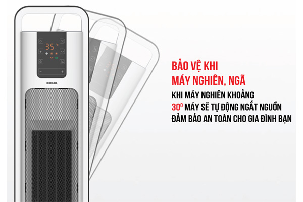 Sưởi điện ceramic Roler RC-2114R (có điều khiển từ xa)