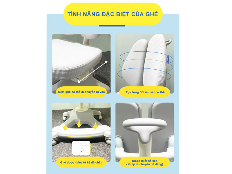 Ghế ngồi chống gù cho học sinh DRY- 816