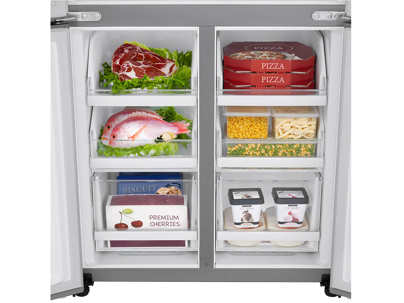 Tủ lạnh LG Inverter 530 lít GR-B53PS màu bạc