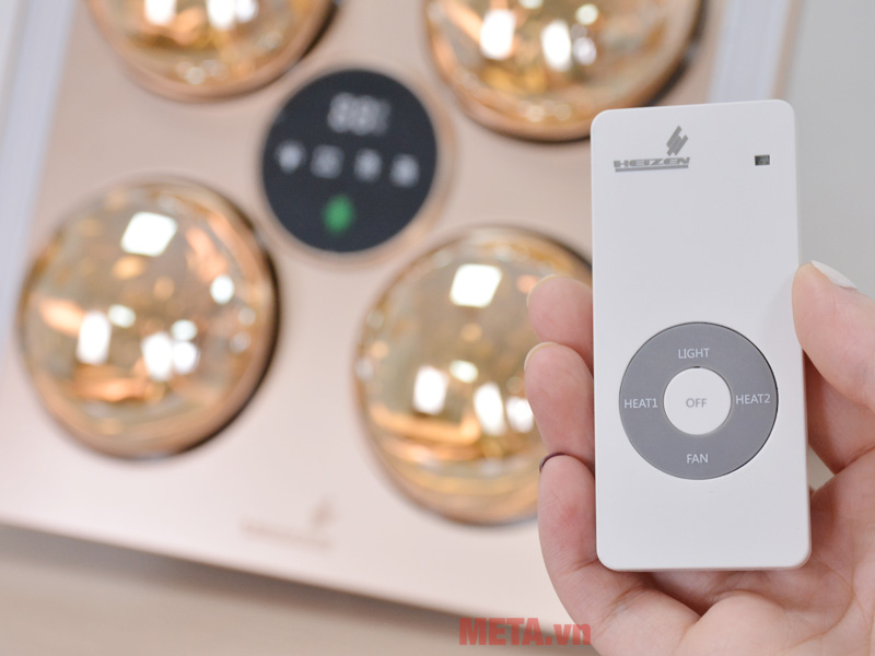 Đèn sưởi nhà tắm 4 bóng âm trần LED HE9 (Điều khiển từ xa)