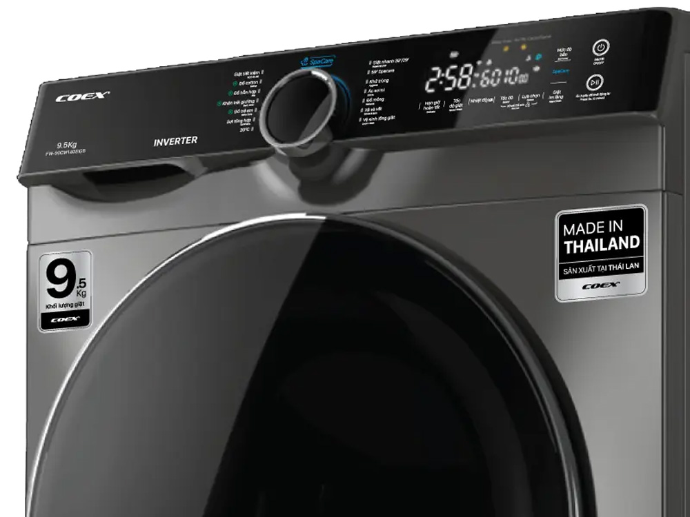 Máy giặt lồng ngang Coex Inverter 9.5kg FW-90CW1408IGB