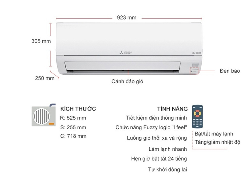 Máy lạnh Mitsubishi Electric 2HP MS/MU-JS50VF