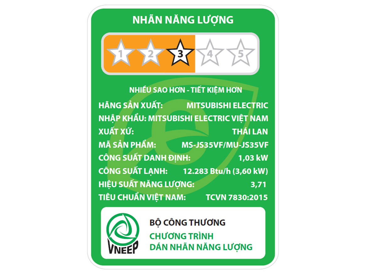 Máy lạnh Mitsubishi Electric 1.5HP MS/MU-JS35VF