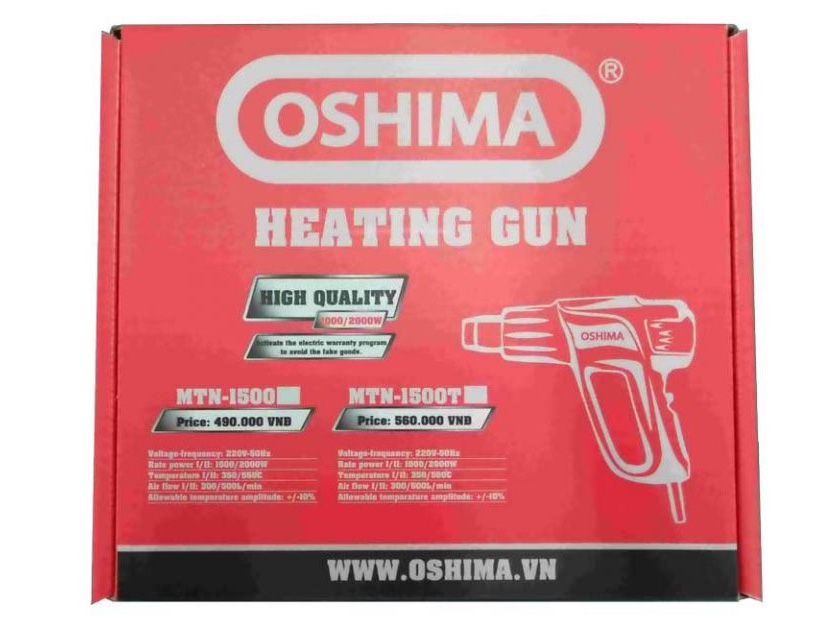 Máy thổi nhiệt Oshima MTN-1500T