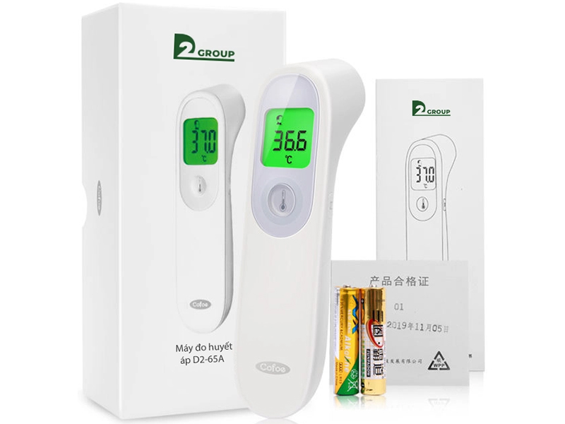 Nhiệt kế điện tử hồng ngoại đo trán, đo cơ thể D2Group KF-HW-005