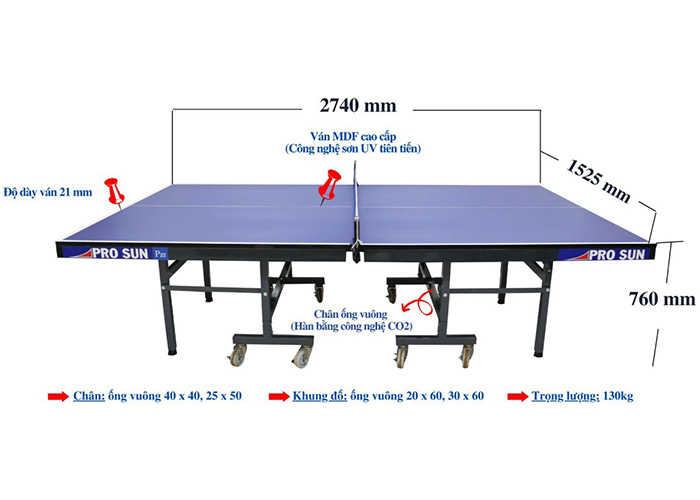 Bàn bóng bàn Pro sun P22