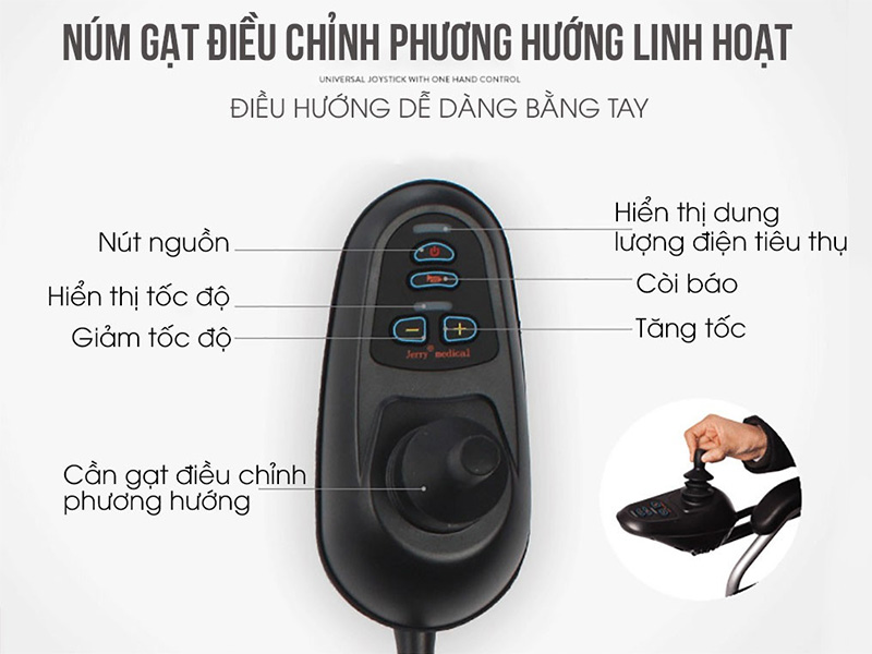 Xe lăn điện Lucass XE-110LA lưng cao