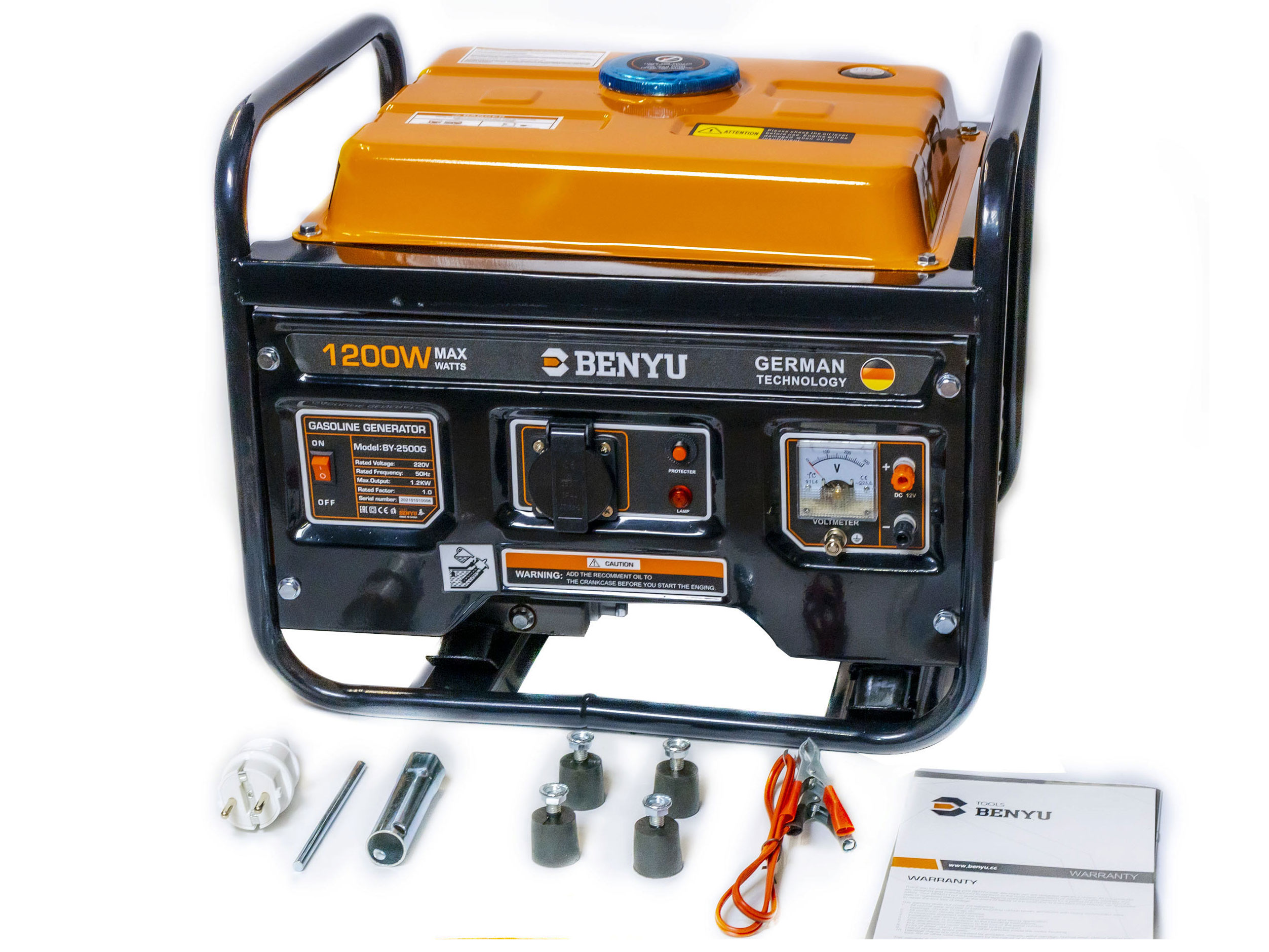 Máy phát điện chạy xăng Benyu BY2500G (1KW - 1.2KW)