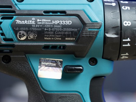 Máy khoan búa, vặn vít dùng pin Makita HP333DSAE (sạc 2 pin 2Ah)