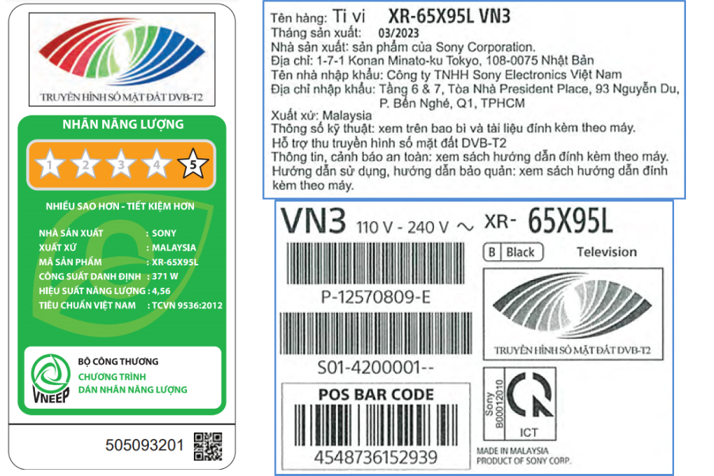 Google Tivi Mini LED Sony 4K 65 inch XR-65X95L