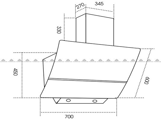 Máy hút mùi Dmestik TL4770 DMK