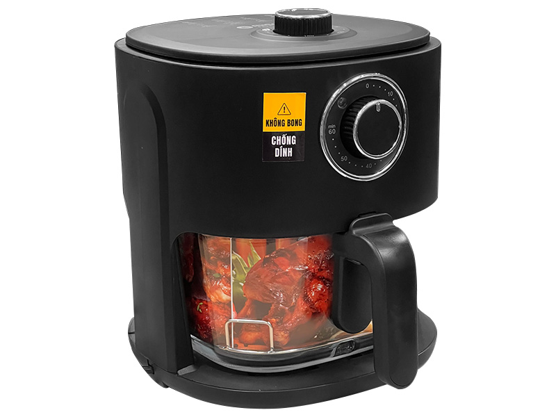 Nồi chiên không dầu thuỷ tinh Mishio MK349 6 lít