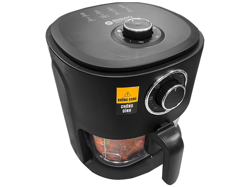 Nồi chiên không dầu thuỷ tinh Mishio MK349 6 lít