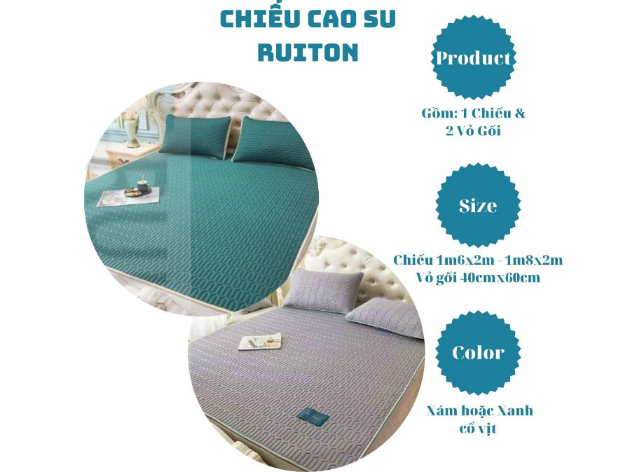Chiếu điều hòa cao su Ruiton 1m6 x 2m