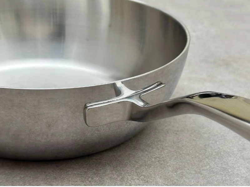 Chảo đúc inox 3 lớp đáy liền sâu lòng Tri-Ply Kaiyo size 20cm