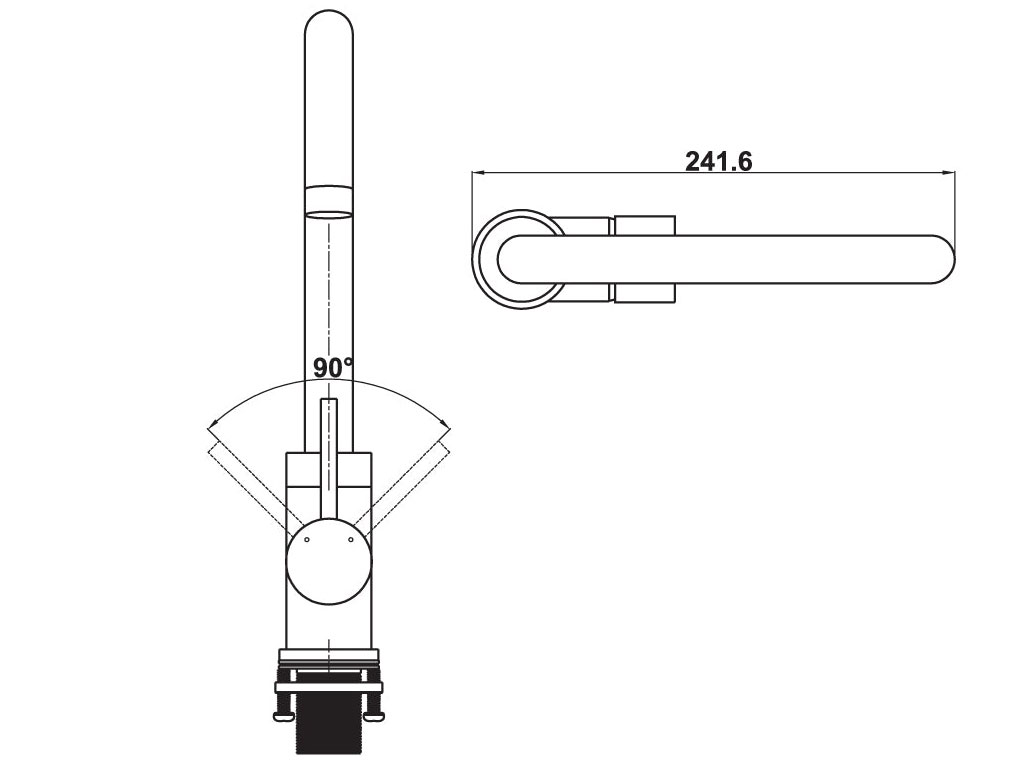 Vòi rửa bát nóng lạnh Hafele HT21-CH1F220C