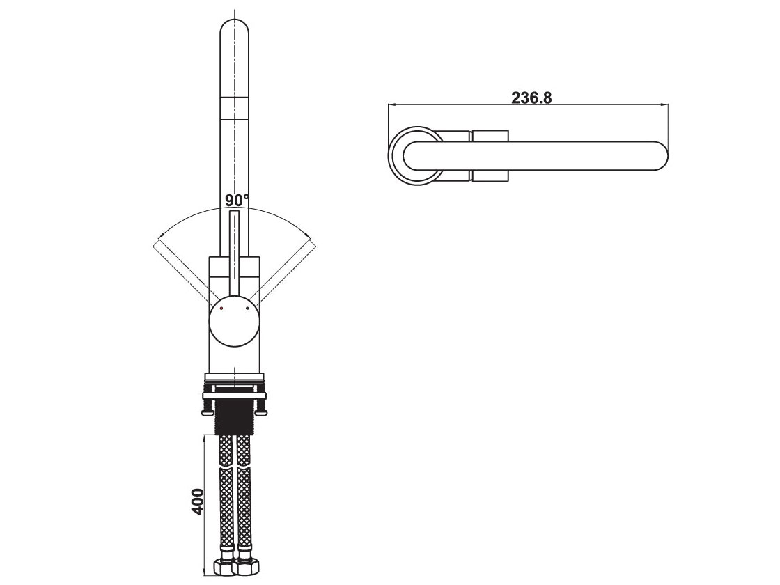 Vòi rửa bát nóng lạnh Hafele HT21-CH1F220U/577.55.250
