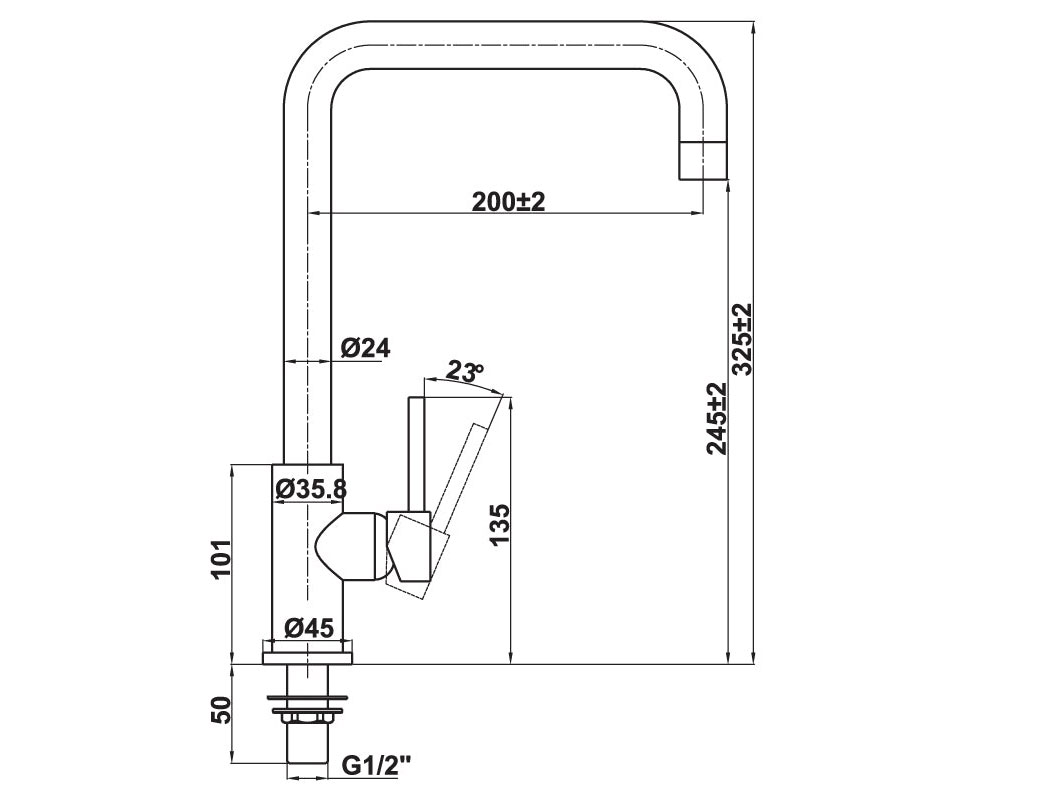 Vòi rửa chén Hafele HT21-CC1F245U 577.55.260
