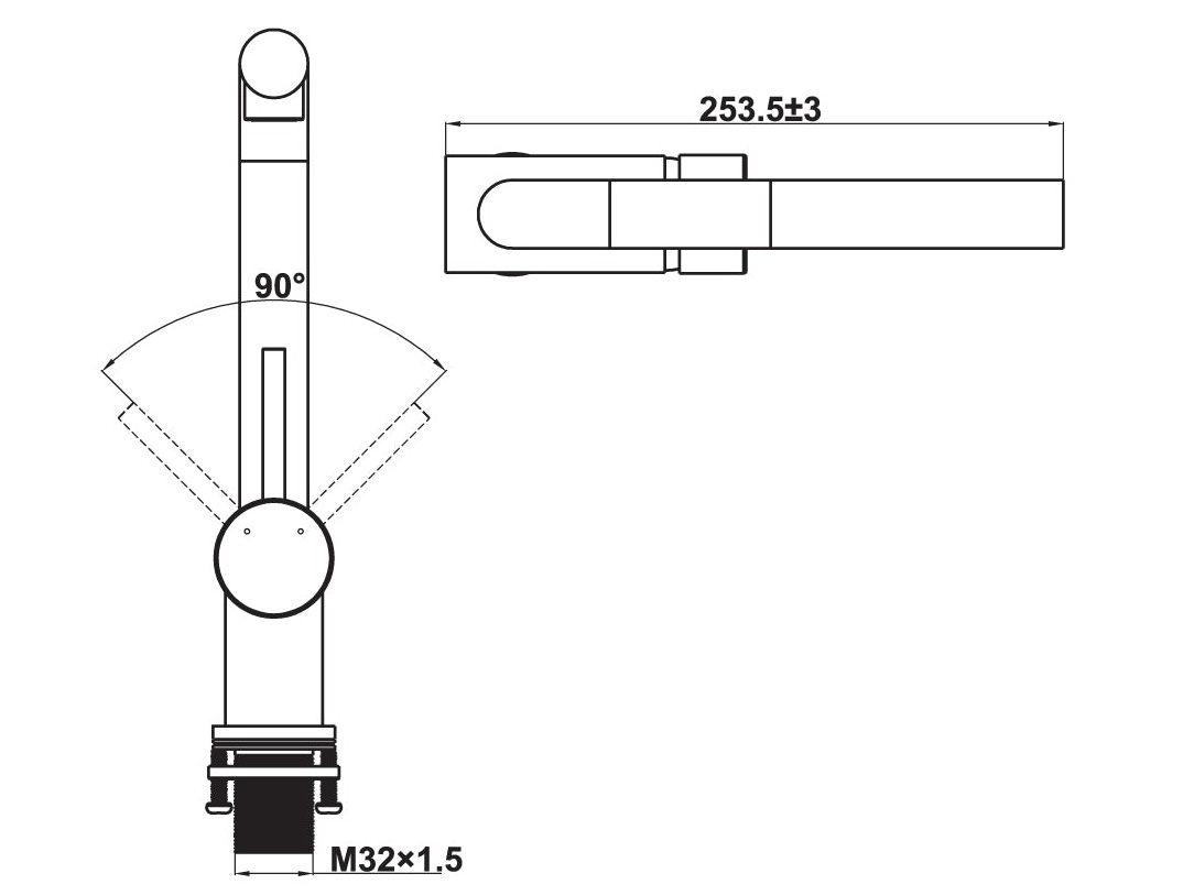 Vòi rửa bát nóng lạnh Hafele HT21-CH1P254/577.55.200