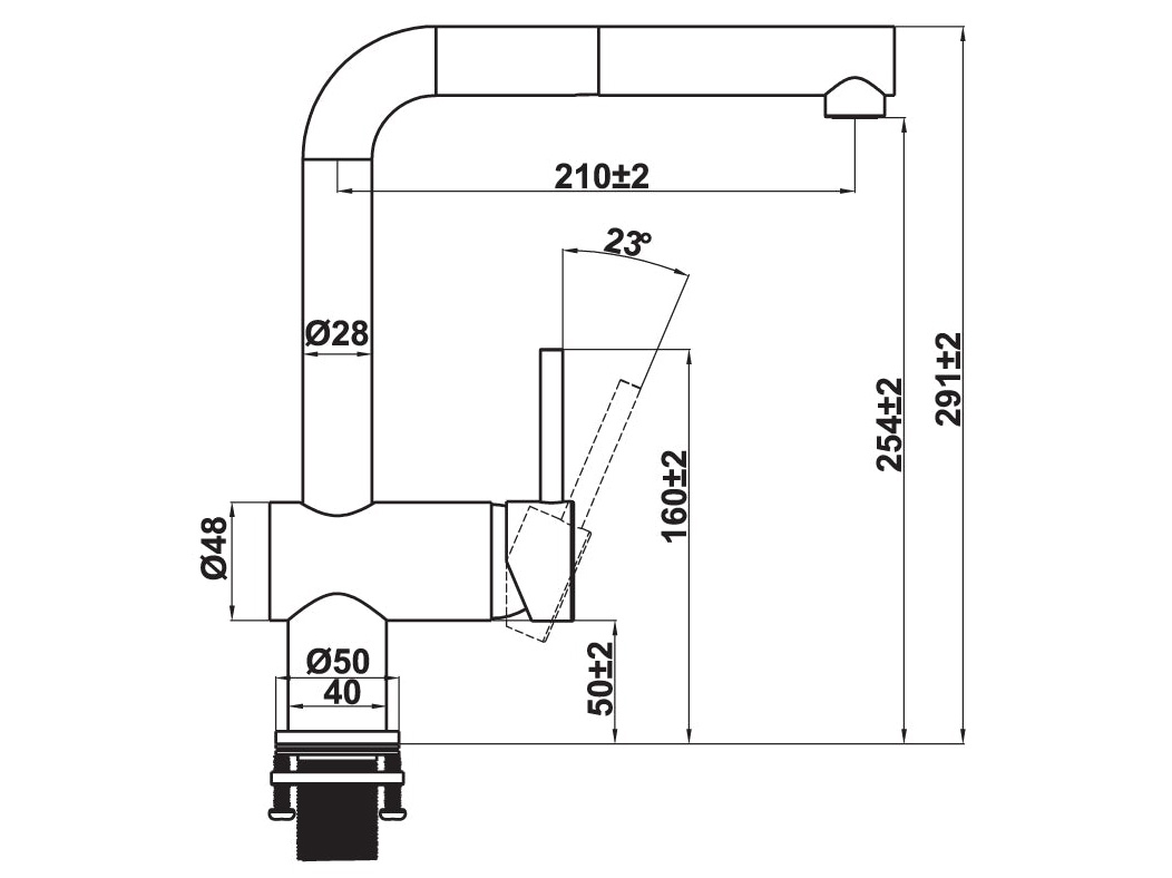 Vòi rửa bát nóng lạnh Hafele HT21-CH1P254/577.55.200