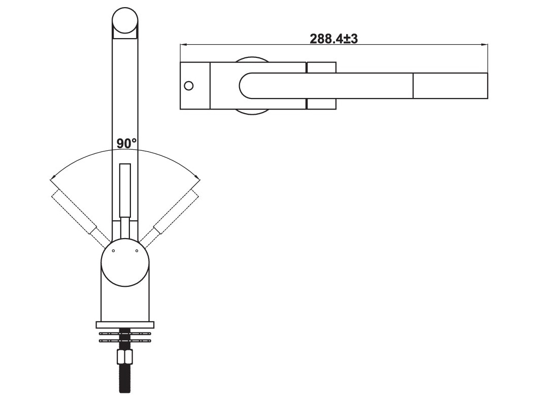 Vòi rửa bát nóng lạnh Hafele HT21-CH2F271/577.55.210