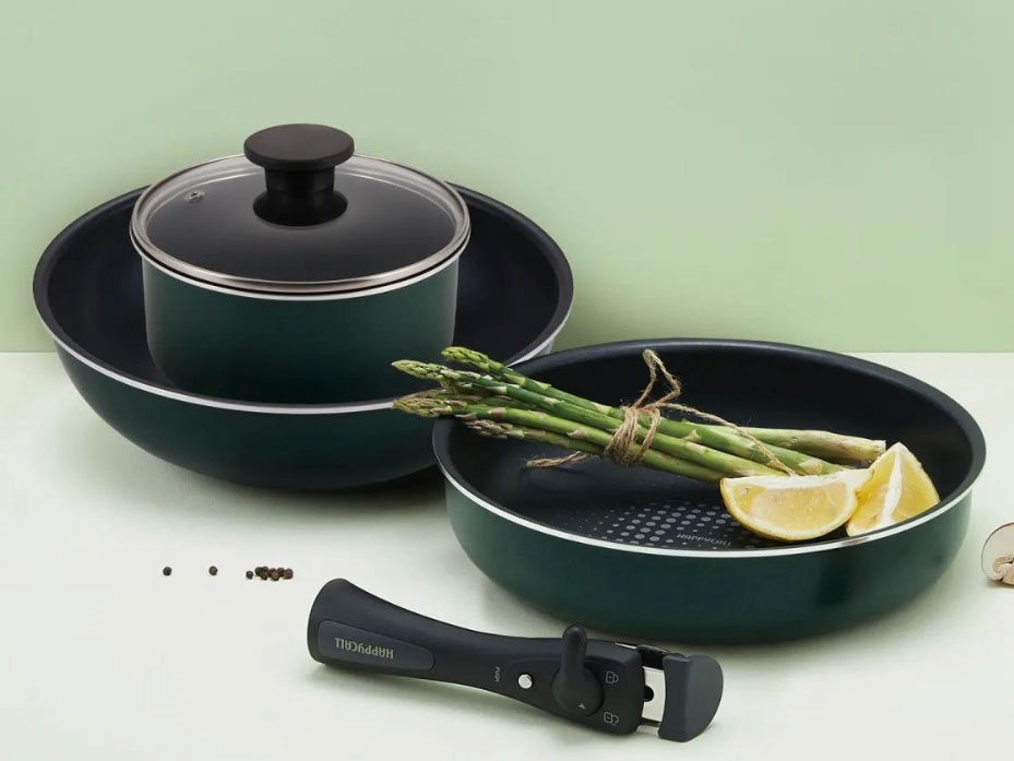 Bộ nồi chống dính đáy từ Happycall Easy Hand 5 món